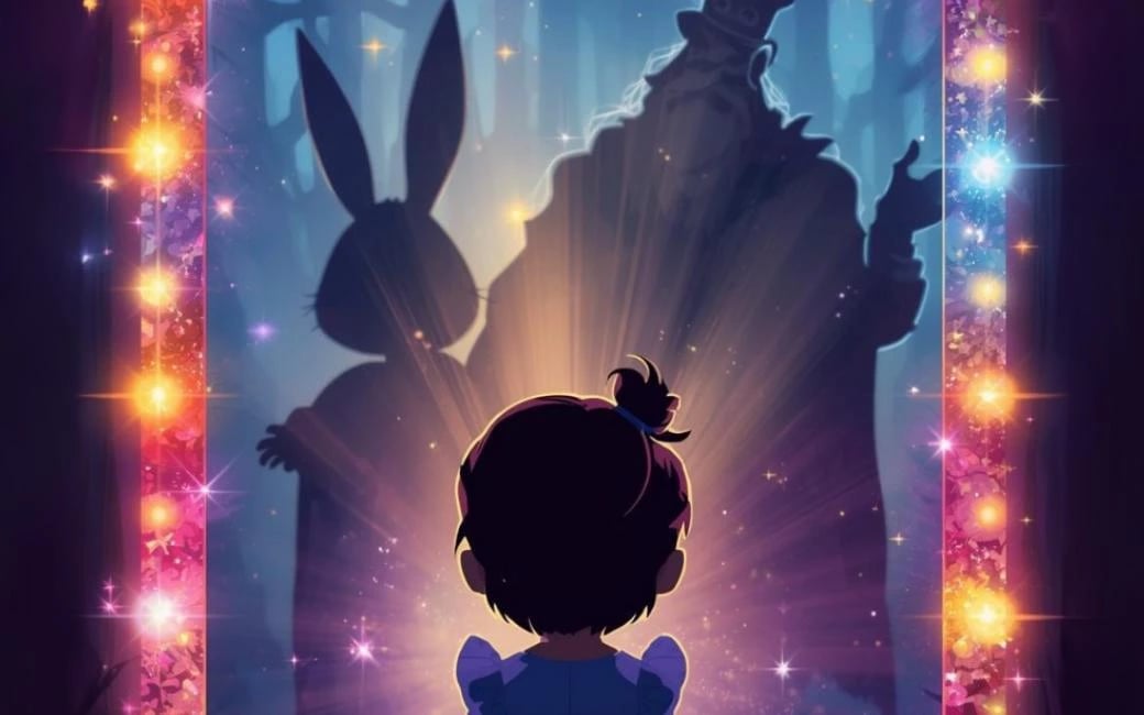 Alice Harikalar Diyarında Renkli Çerçeve poster