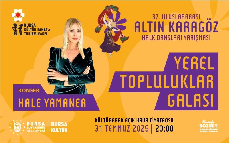 Altın Karagöz Halk Dansları Yarışması Yerli Topluluklar Galası - 63. Uluslararası Bursa Festivali poster
