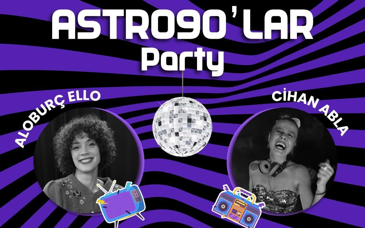 ASTRO90'LAR Party poster