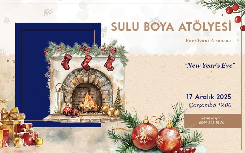 BonVivant Suluboya Atölyesi: New Year’s Eve poster