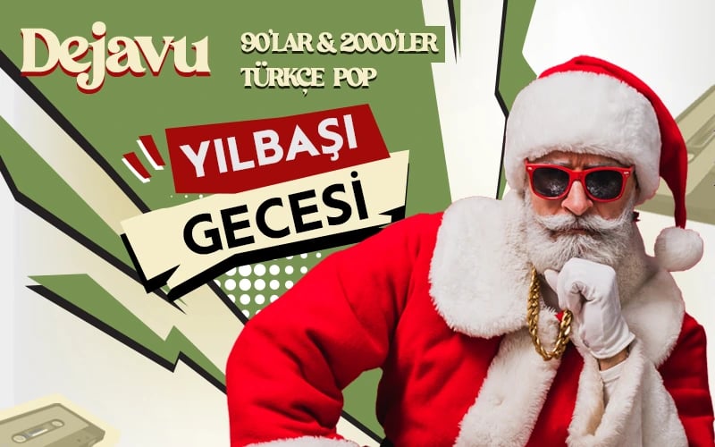 Dejavu 90’lar 2000’ler Türkçe Pop Yılbaşı Gecesi poster