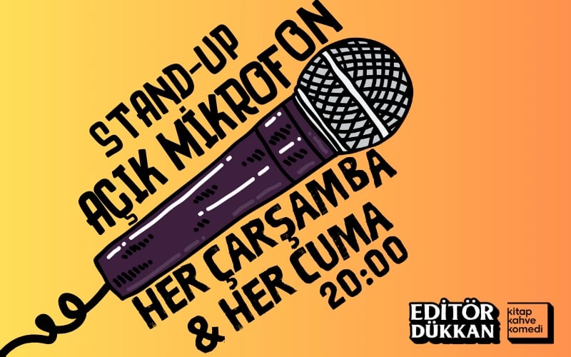 Editör Dükkan - Açık Mikrofon Stand-up poster