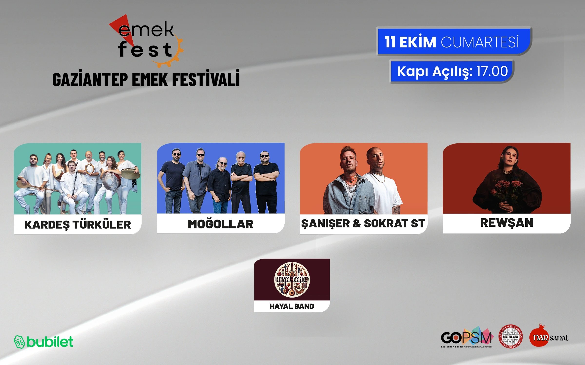 Emek Fest (Kardeş Türküler, Moğollar, Şanışer & Sokrat ST, Rewşan) poster
