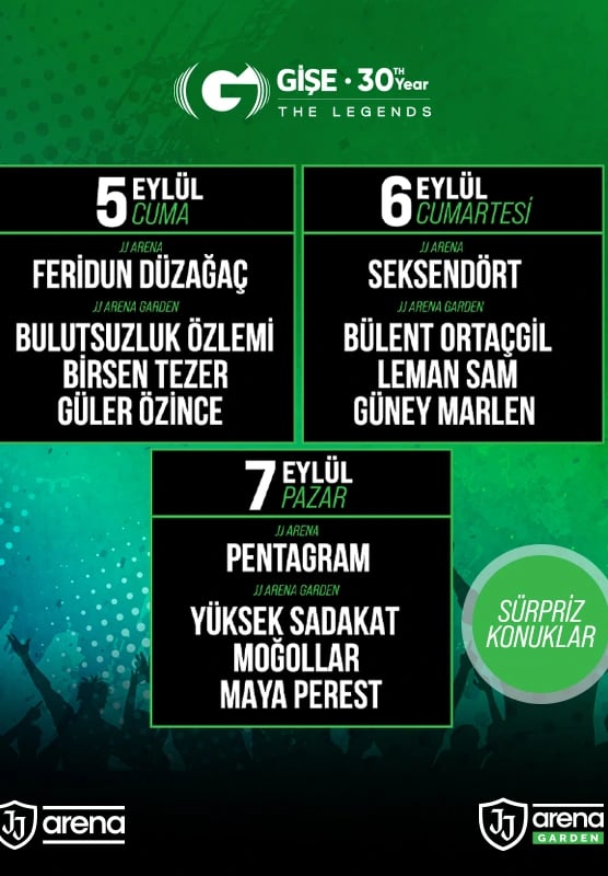 Gişe Organizasyon ile 30 Yıl The Legends Konserleri