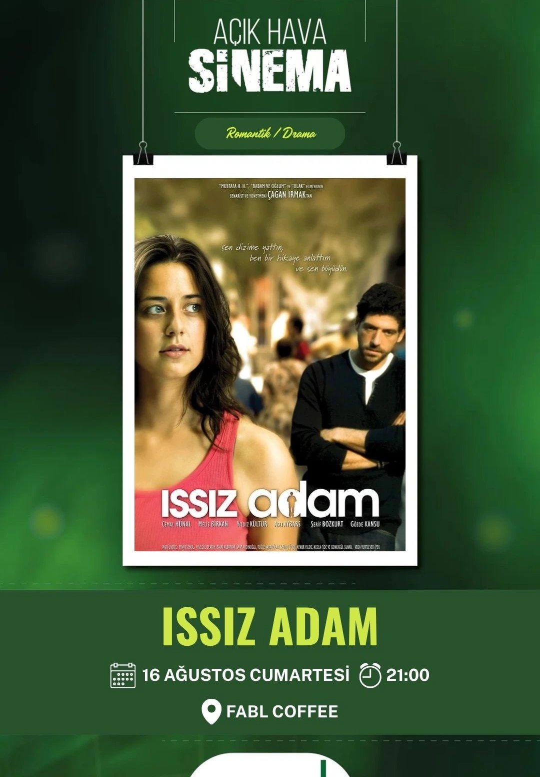 Issız Adam - Fabl Açıkhava Sinema Etkinlikleri
