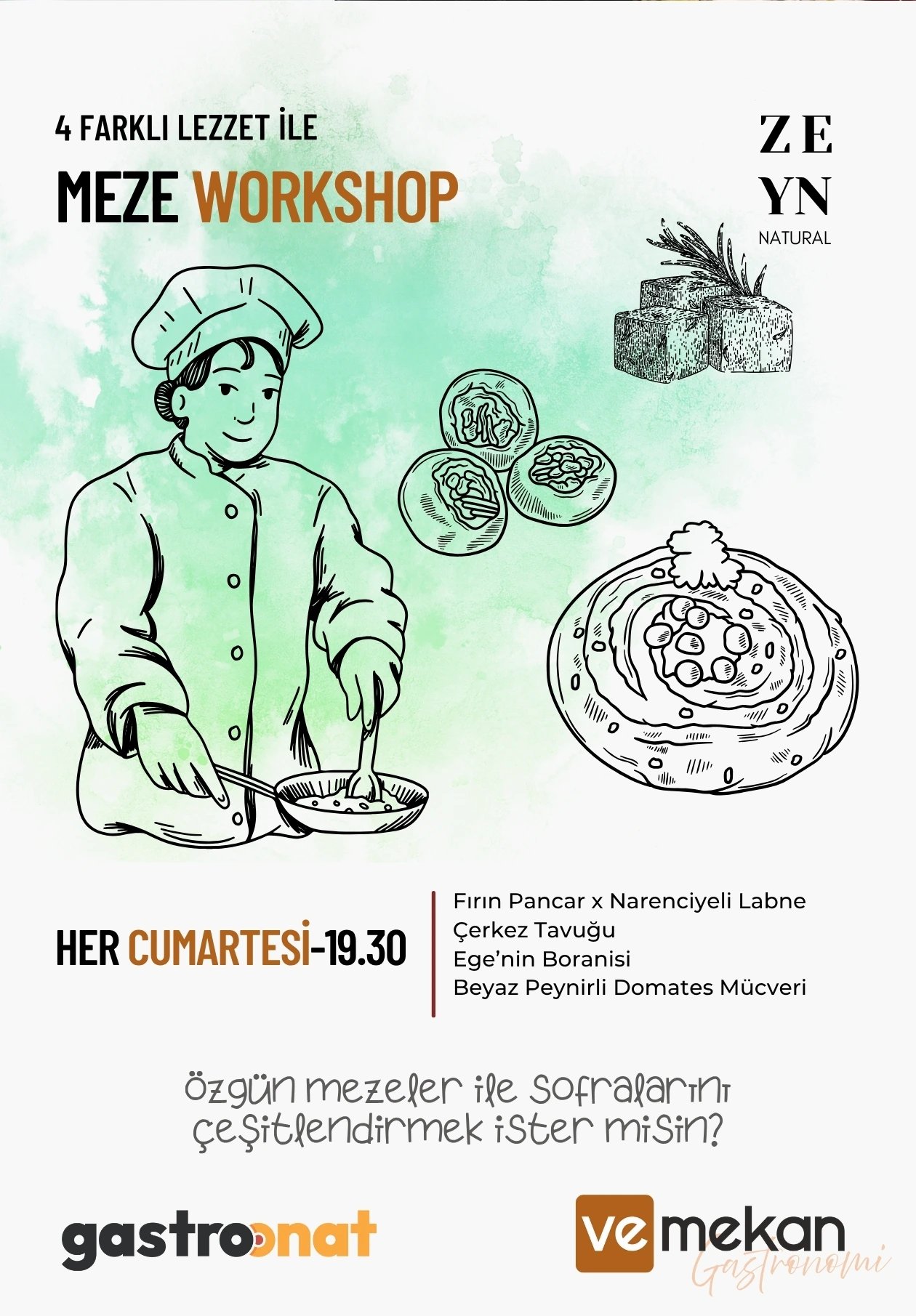 Workshop: Yeni Yıl Sofrasına Mezeler | Gastroonat X veMekan