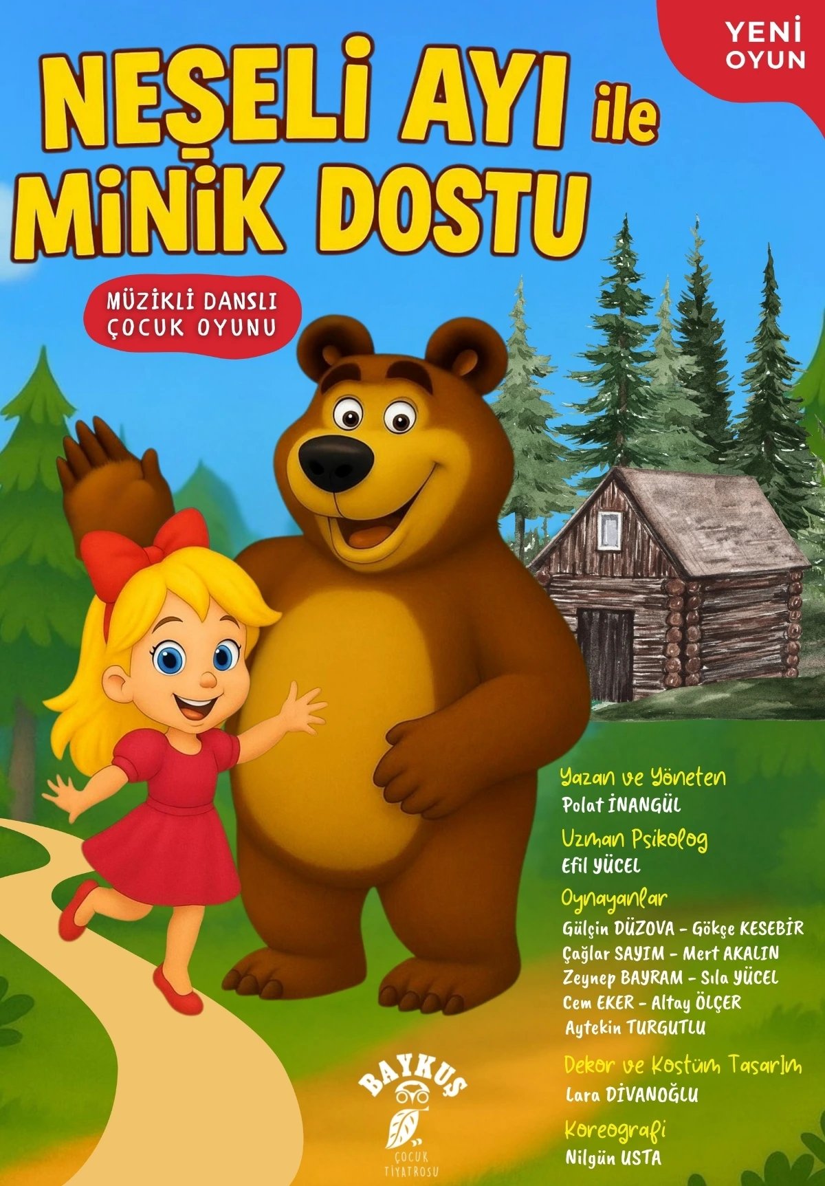 Neşeli Ayı ile Minik Dostu Çocuk Oyunu
