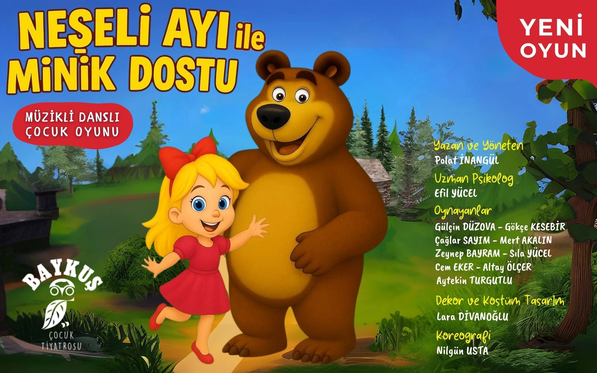 Neşeli Ayı ile Minik Dostu Çocuk Oyunu
