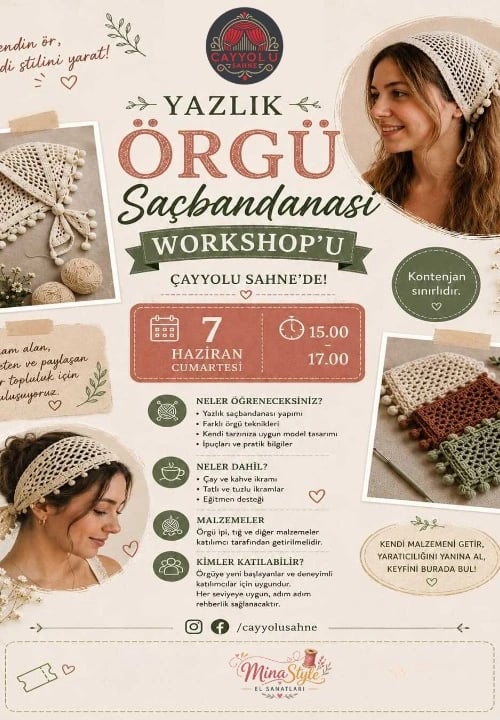 Örgü Saç Bandanası Workshop