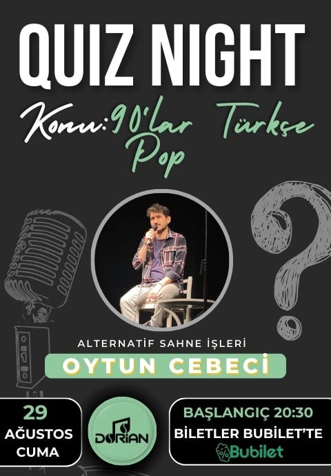 QUIZ NIGHT 90'lar Türkçe Pop