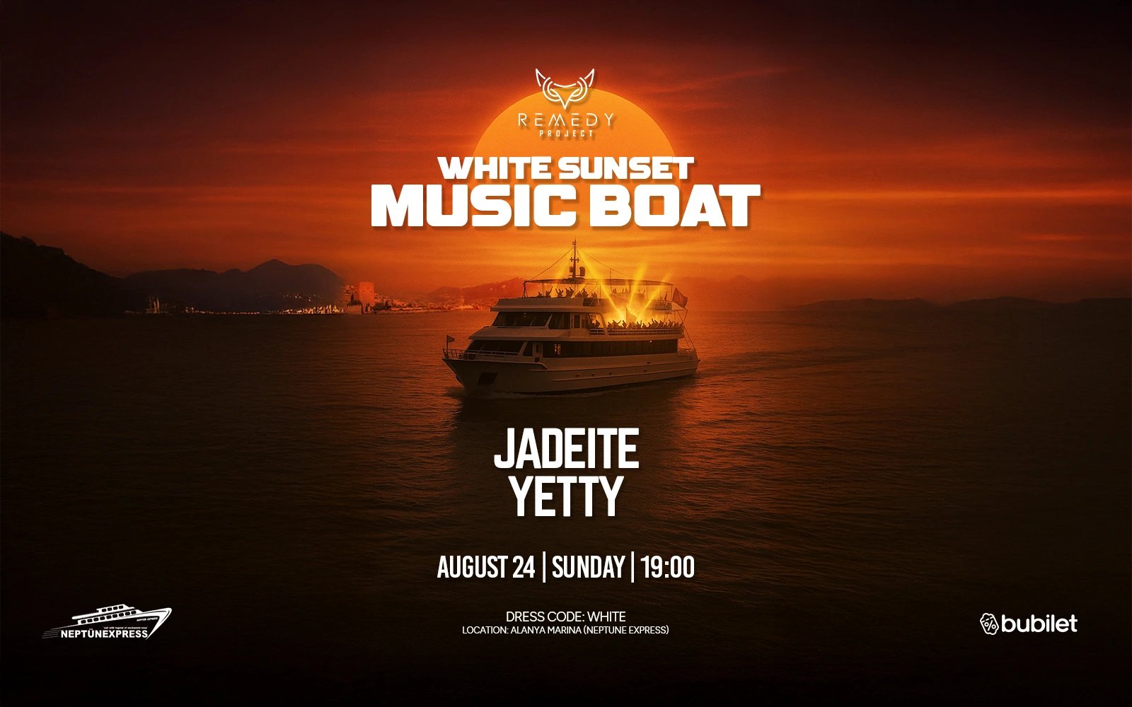 REMEDY PROJECT PRESENTS | WHITE SUNSET, MUSIC BOAT