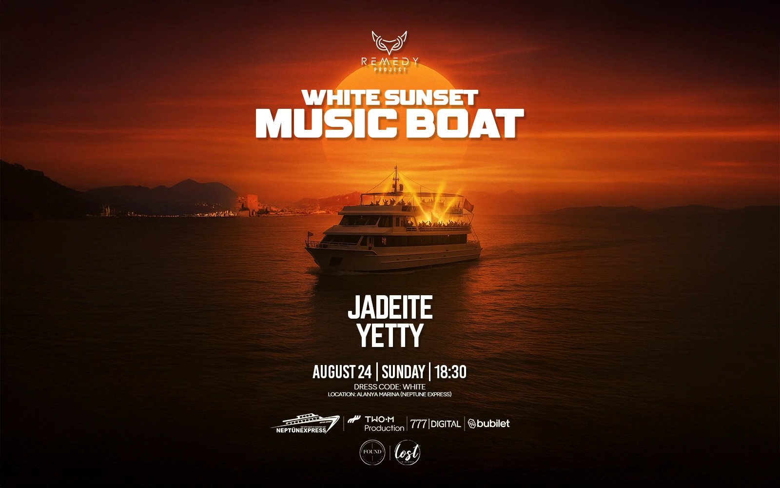 REMEDY PROJECT PRESENTS | WHITE SUNSET, MUSIC BOAT