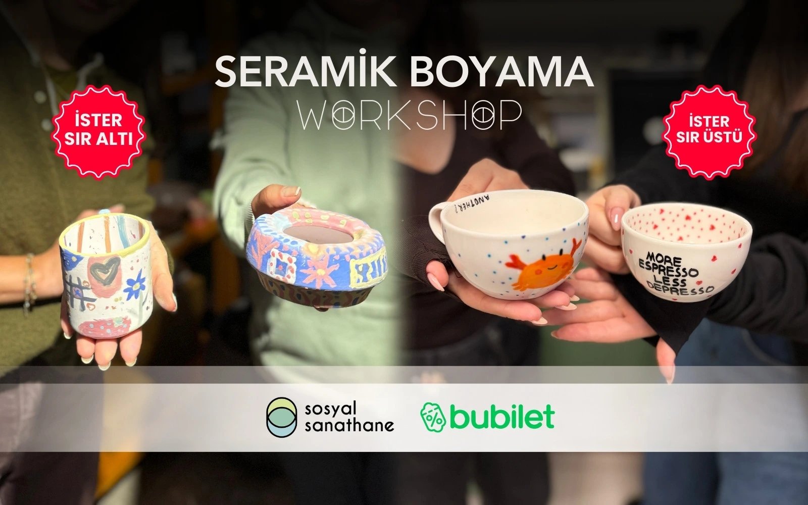 Seramik Boyama Workshop: Sosyal Sanathane İzmir | Etkinlik Takvimi poster
