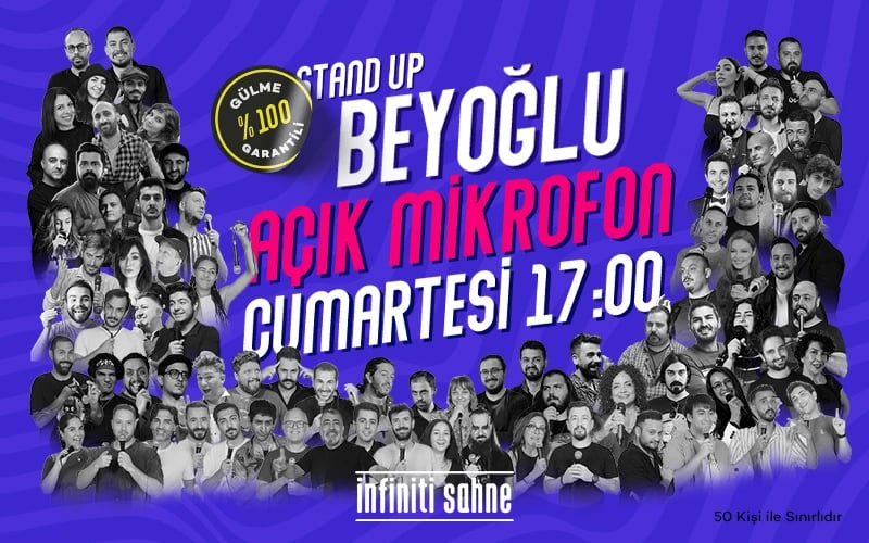 Stand up Açık Mikrofon Beyoğlu Cumartesi 17.00 poster