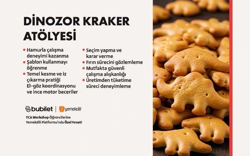 TCA | Dinozor Kraker Atölyesi - Kazanımlar: 5 - 9 Yaş (Ebeveyn katılımı zorunludur) poster