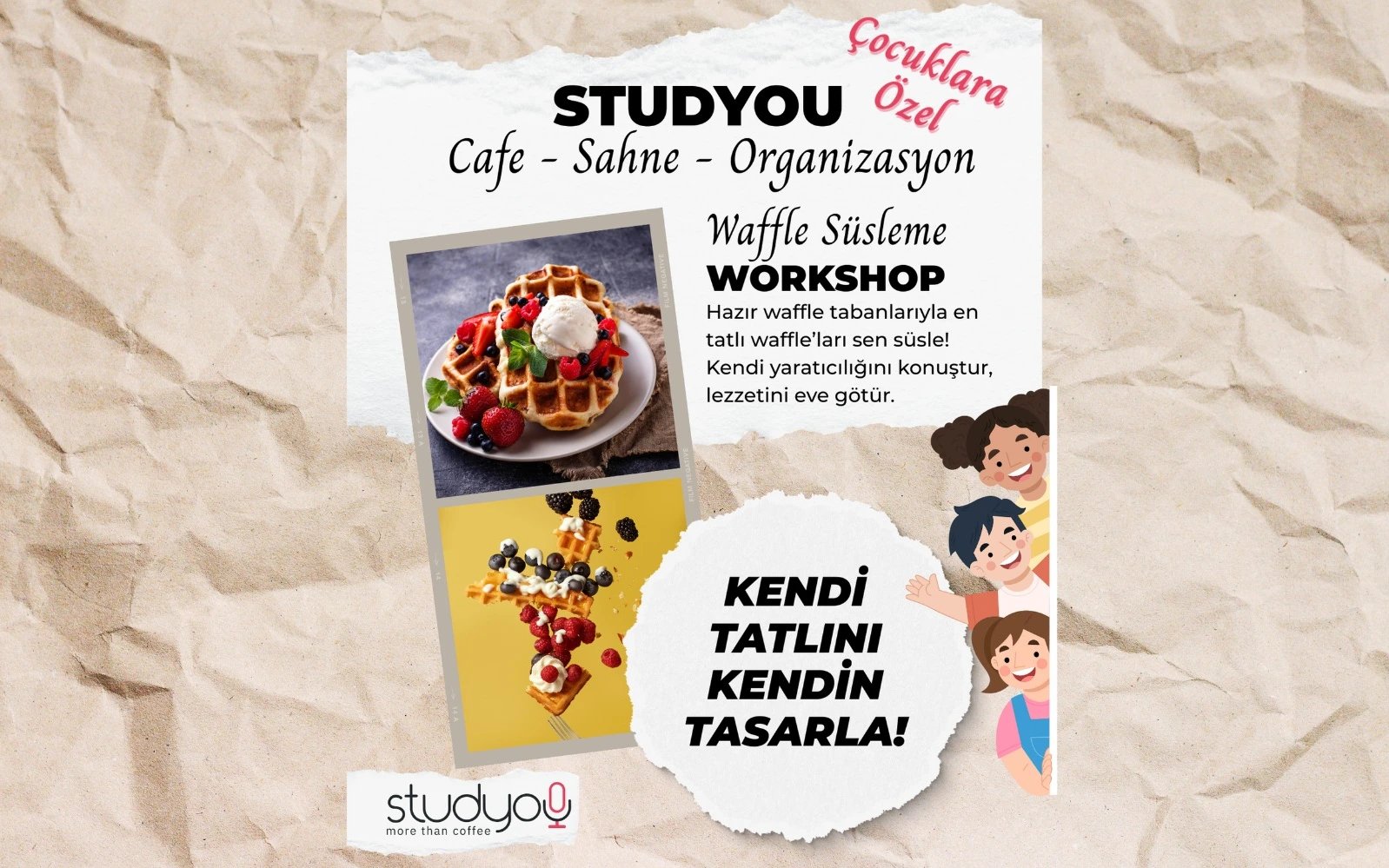 Waffle Atölyesi – Kendi Waffle’ını Kendin Tasarla! (Çocuklara Özel)