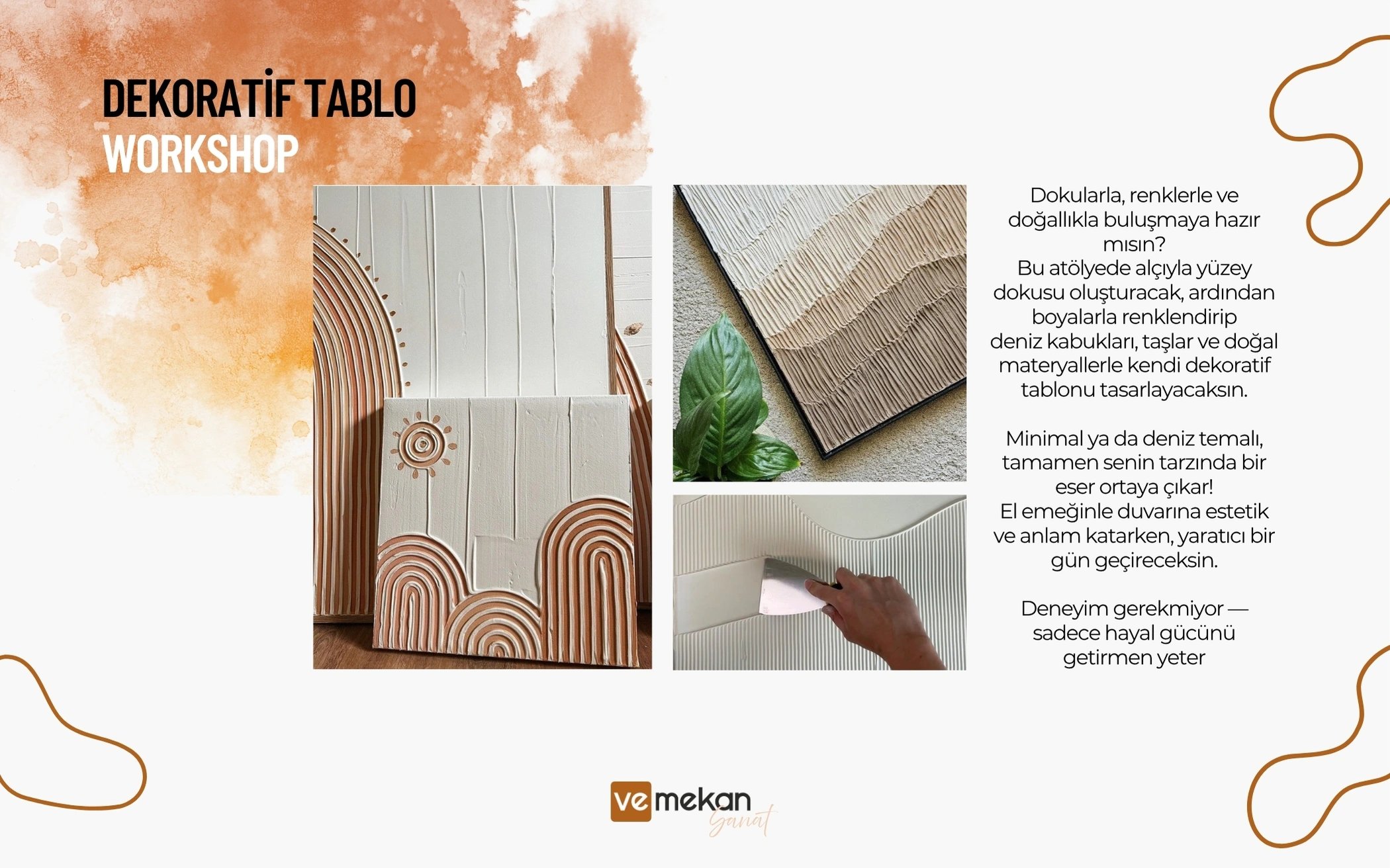Workshop: Dekoratif Tablo X veMekan poster