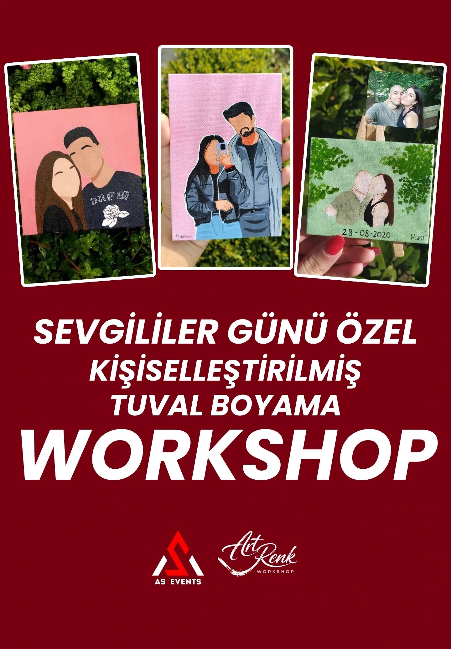 Workshop: Sevgililer Günü Özel Kişiselleştirilmiş Tuval Boyama