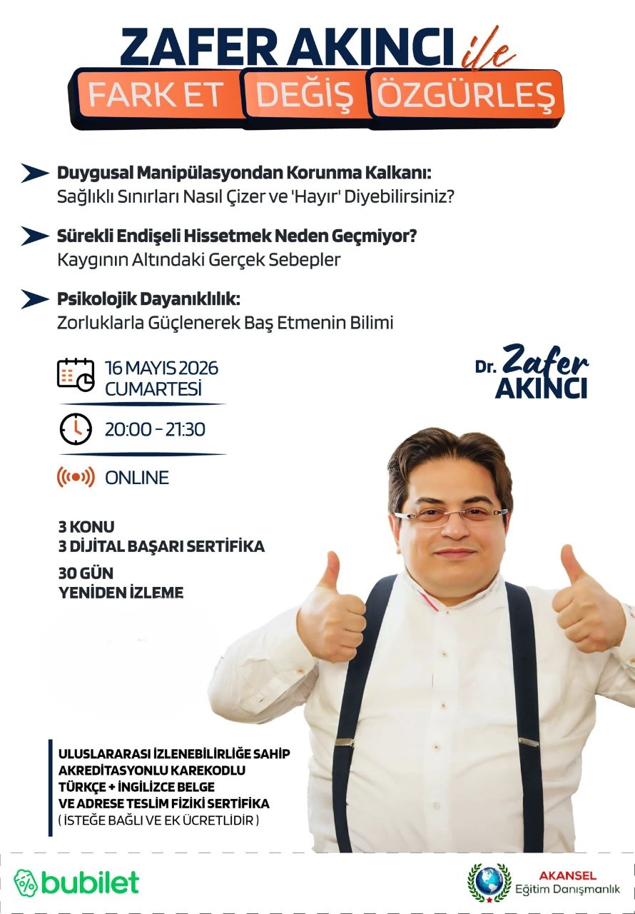 Zafer Akıncı ile  Fark Et, Değiş, Özgürleş