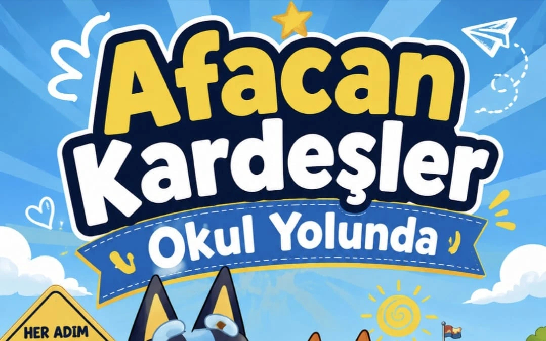 Afacan Kardeşler Okul Yolunda