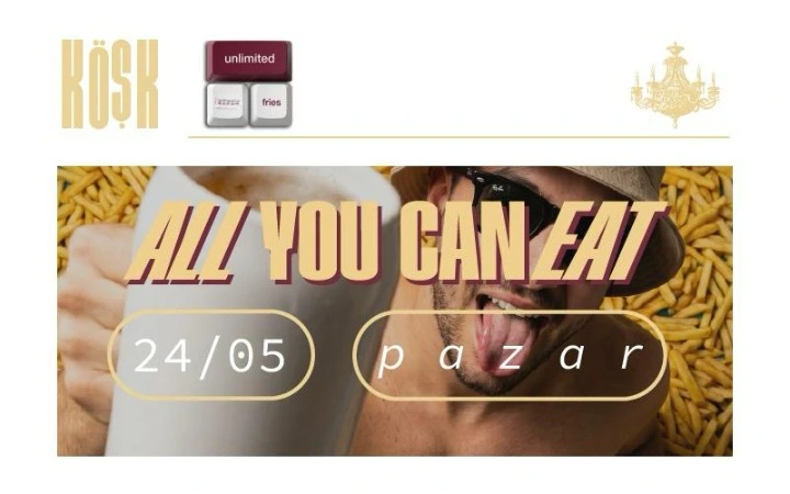 ALL YOU CAN EAT – UNLIMITED DRINKS & FRIES