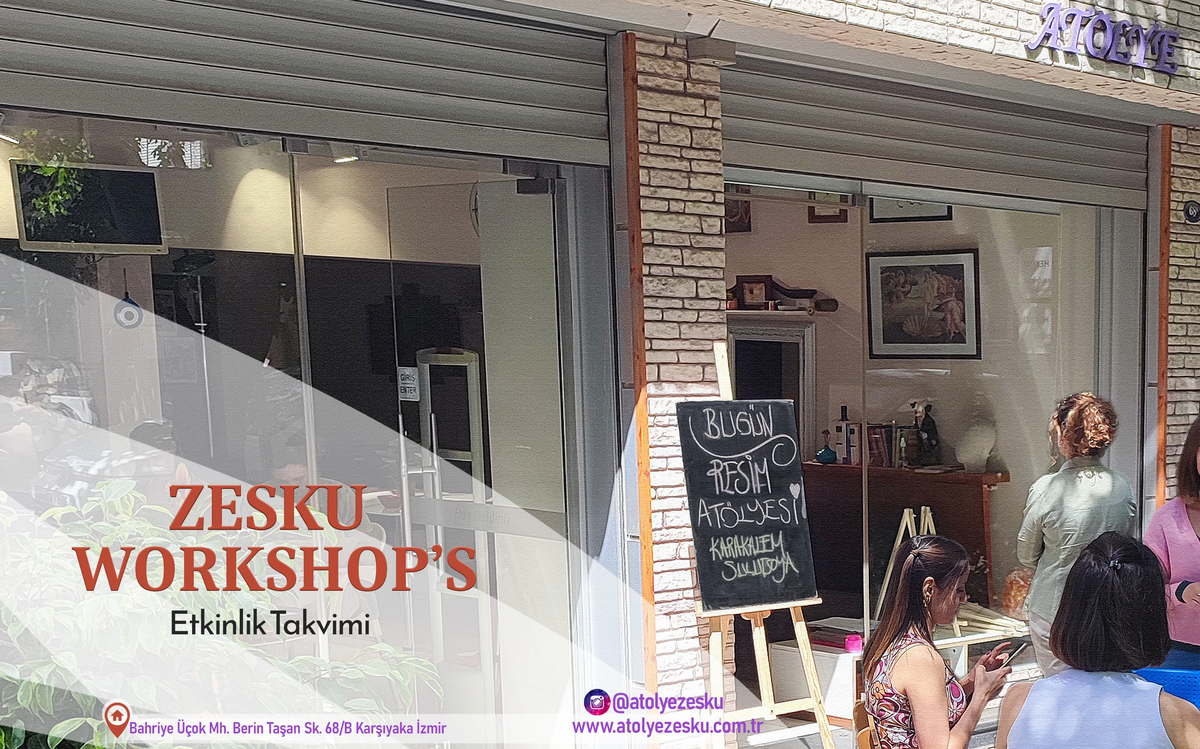Atölye Zesku Workshop’s Yetişkin & Çocuk Resim Atölyesi Tasarım ve Çeşitli Sanatsal Etkinlikler İzmir Karşıyaka