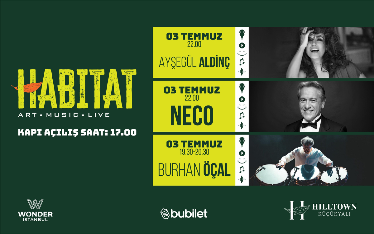 HABITAT Art Music Live-Burhan Öçal-Ayşegül Aldinç ft. Neco