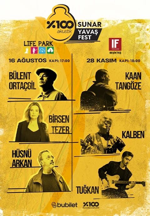 %100 Akustik Sunar: Yavaş Fest / Kaan Tangöze & Kalben & Tuğkan