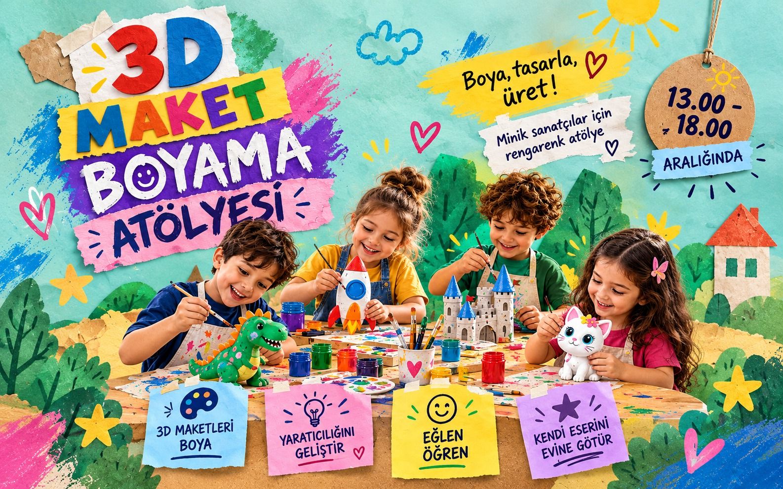 3D Maket Boyama Atölyesi