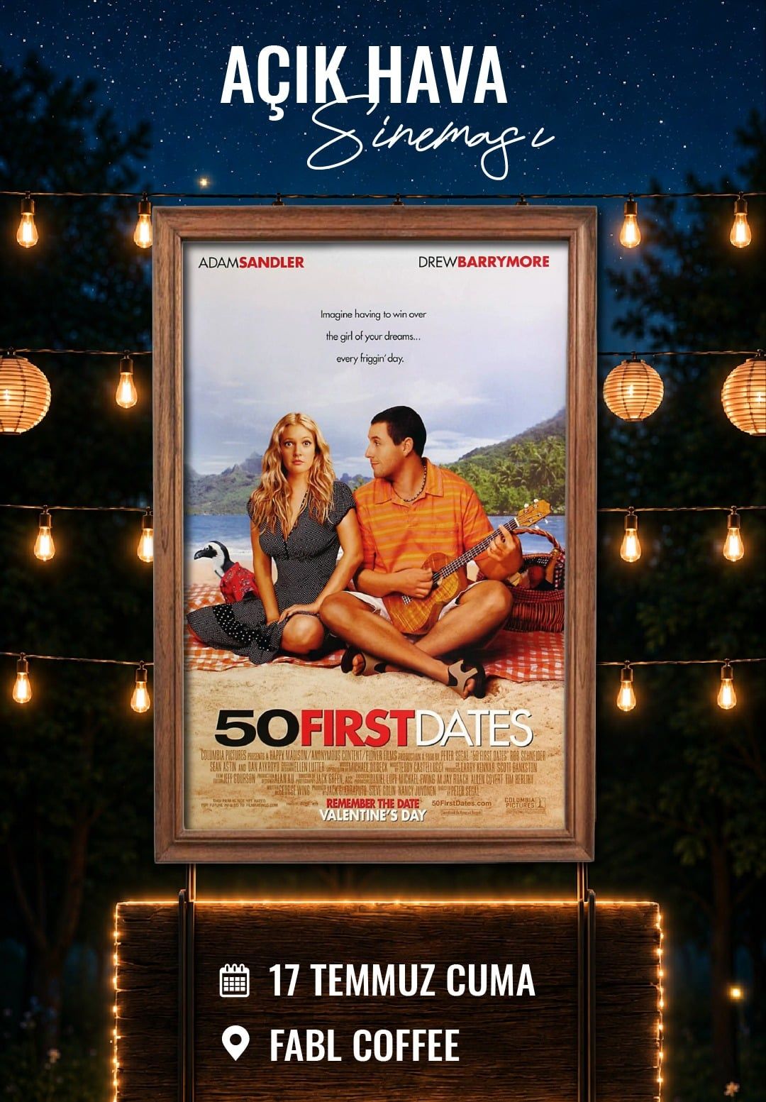 50 İlk Öpücük - Fabl Açıkhava Sinema Etkinlikleri