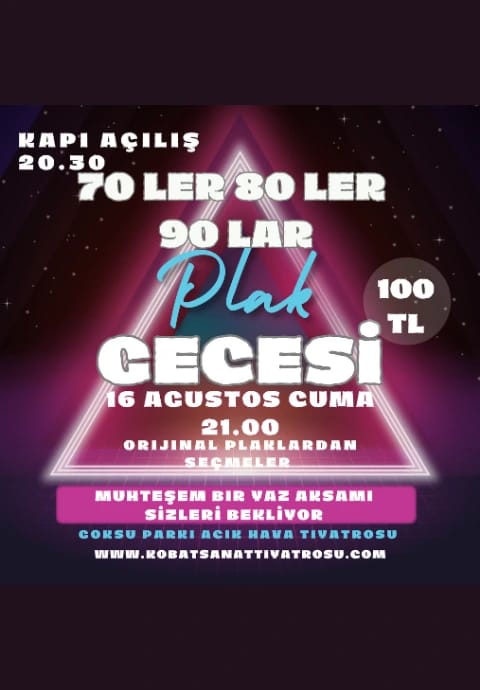70'ler 80'ler 90'lar Plak Gecesi