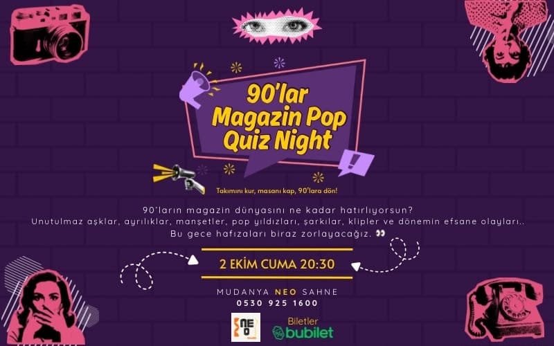 90’lar Magazin Pop Quiz Night