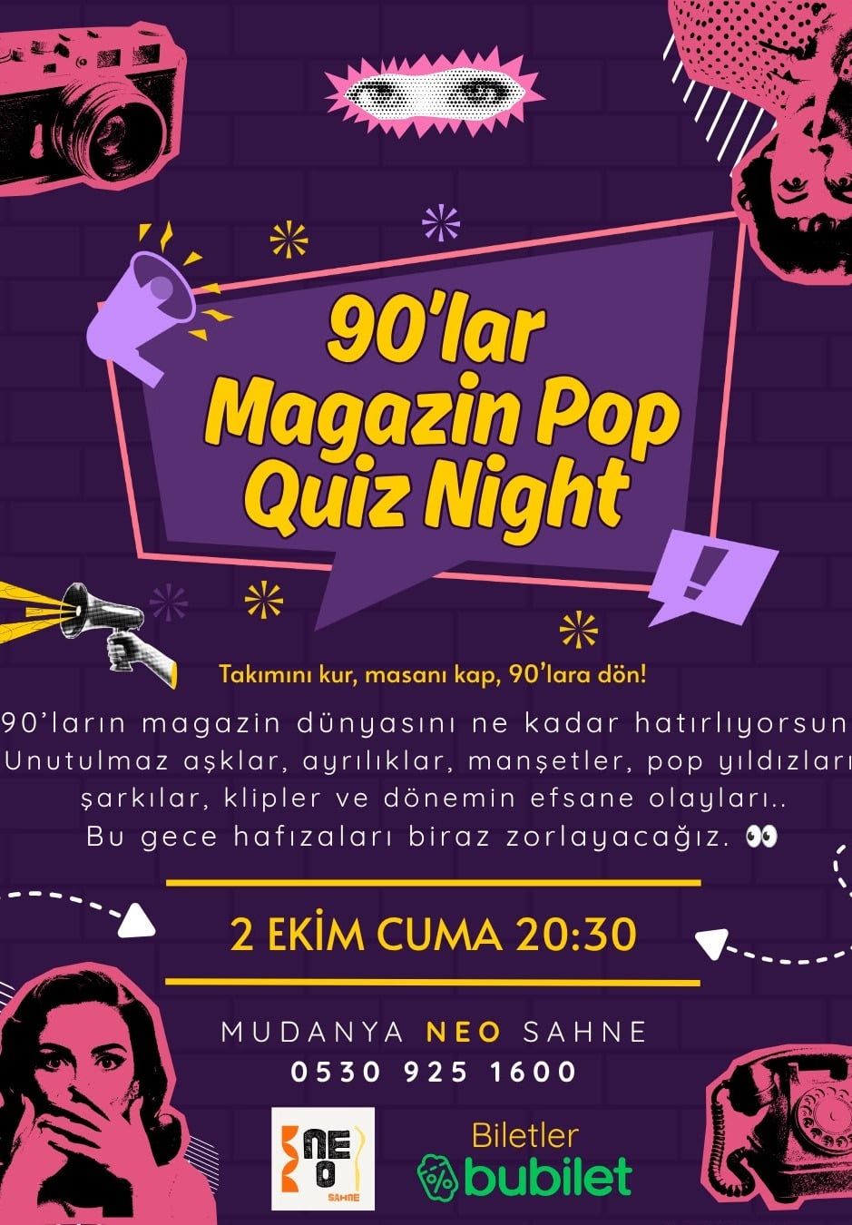 90’lar Magazin Pop Quiz Night