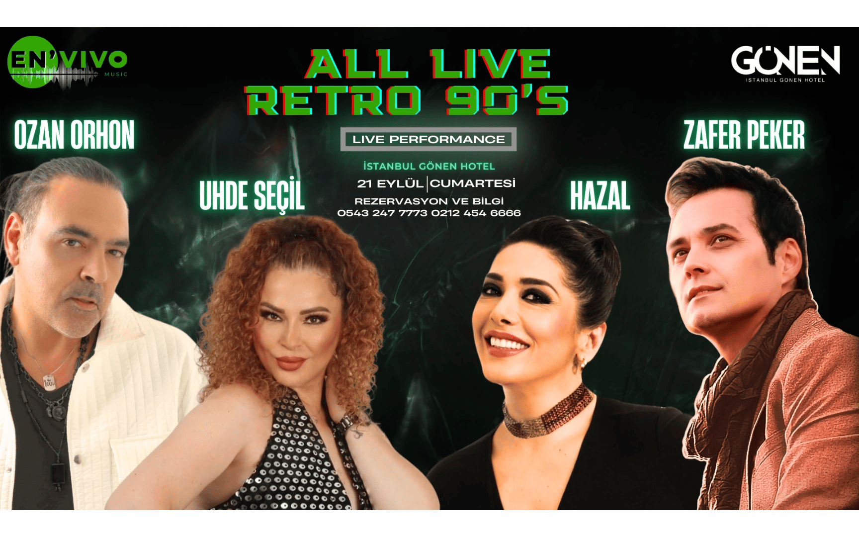 90'LAR RETRO ALL LIVE (OZAN ORHON-HAZAL-UHDE SEÇİL-ZAFER PEKER)