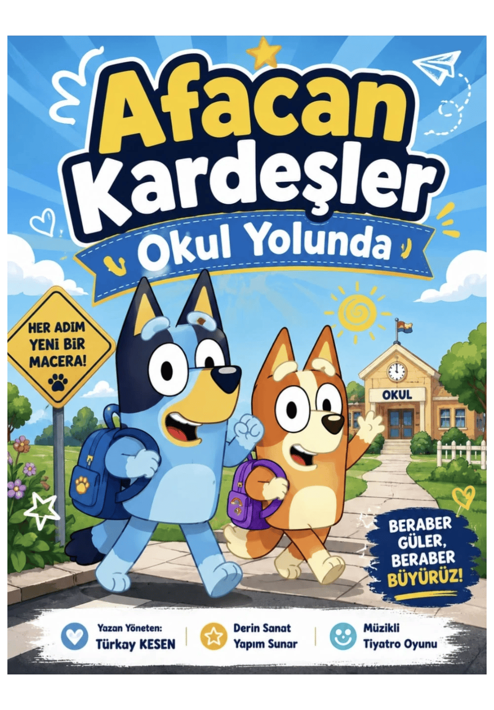 Afacan Kardeşler Okul Yolunda