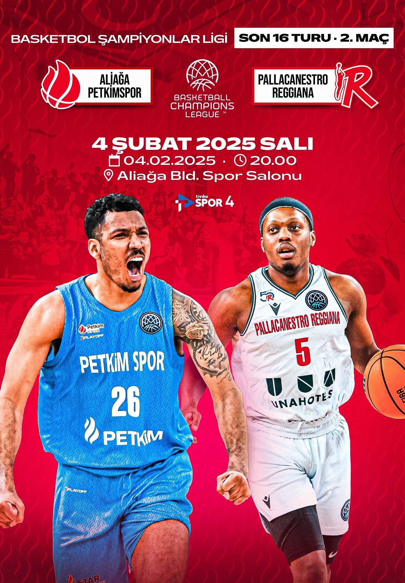 Aliağa Petkimspor - Pallacanestro Reggiana Spor Müsabakası