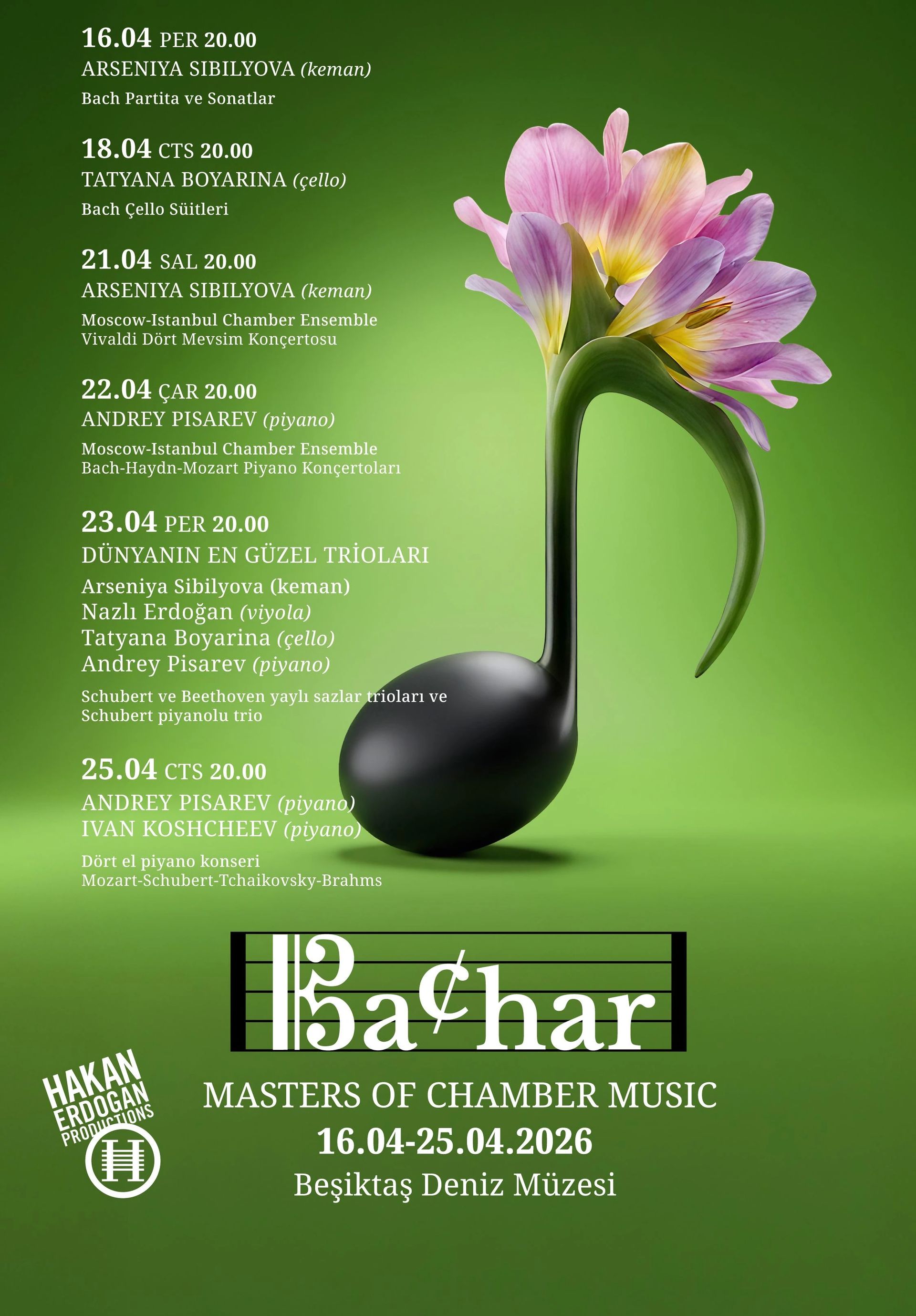 Bachar - Andrey Pisarev (piyano) Ivan Koshcheev (piyano) Dört El Piyano Konseri Mozart - Schubert - Tchaikovsky - Brahms