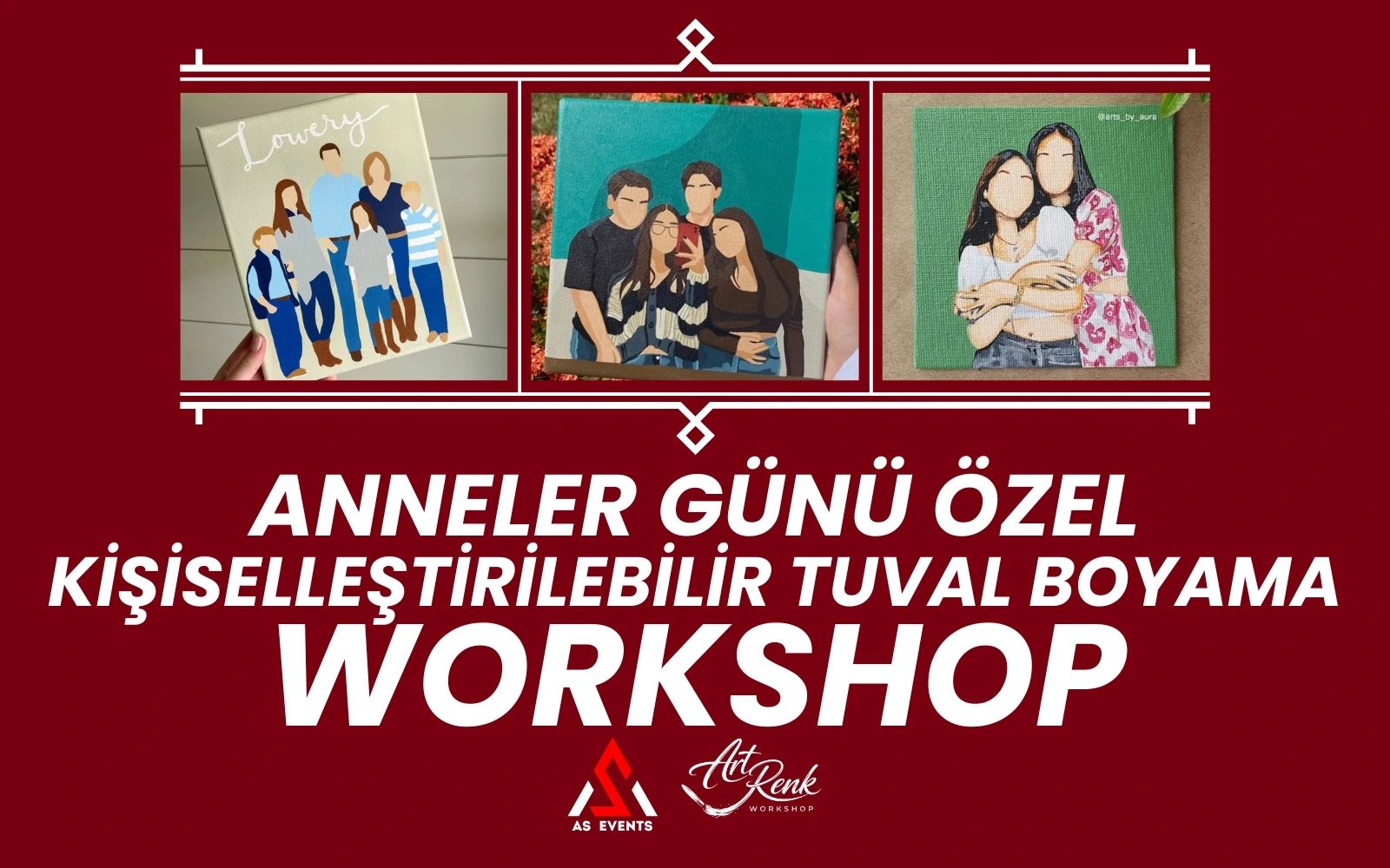 Anneler Günü Özel: Kişiselleştirilmiş Tuval Boyama Workshop