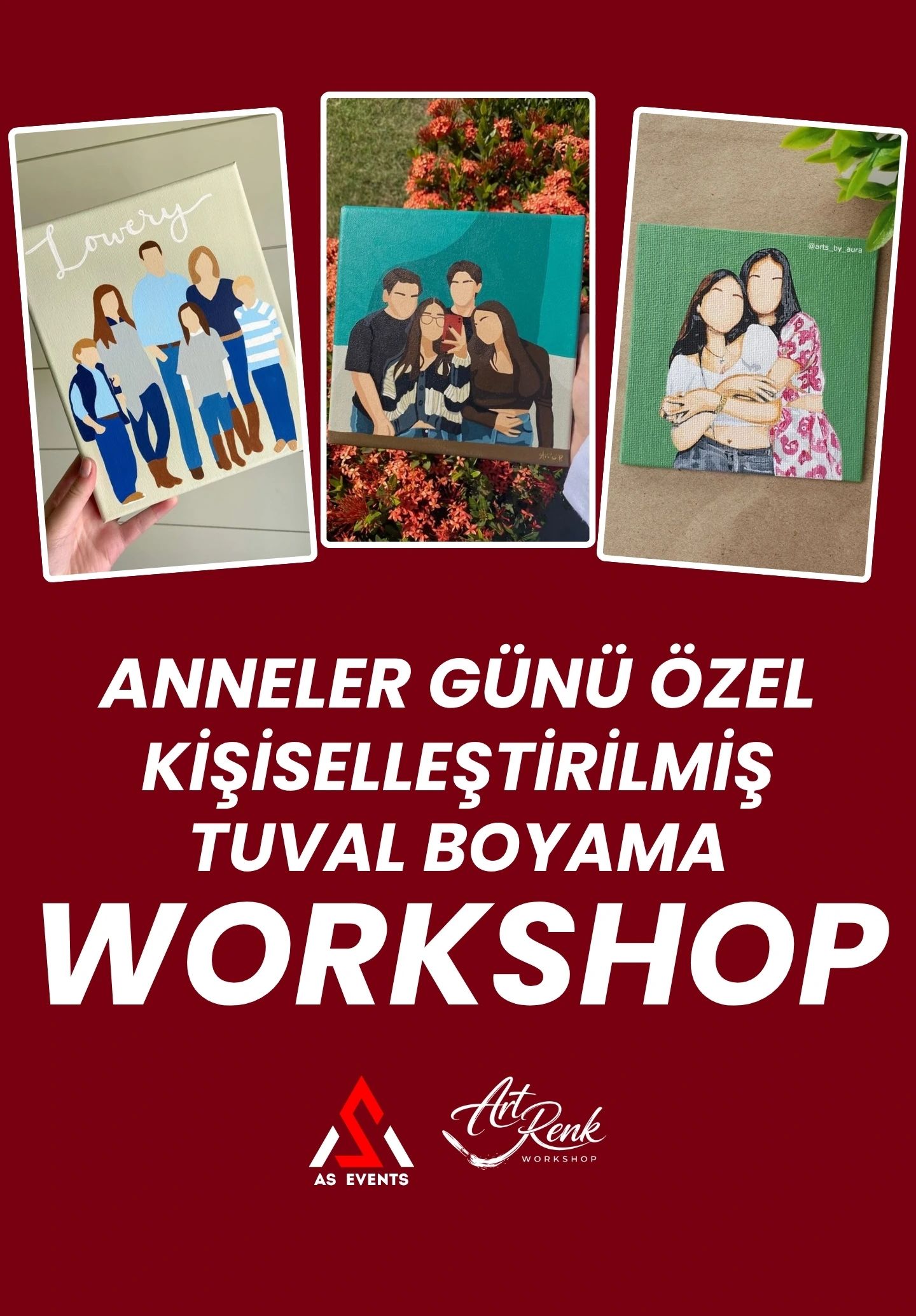 Anneler Günü Özel: Kişiselleştirilmiş Tuval Boyama Workshop