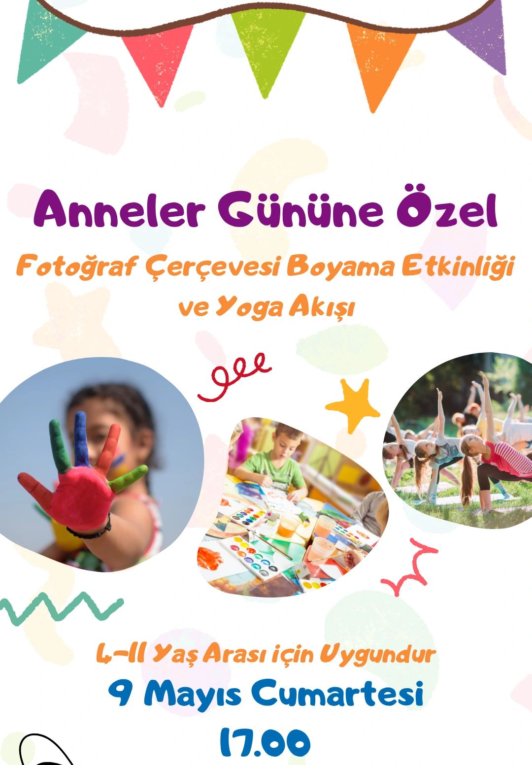 Anneler Gününe Özel: Çerçeve Boyama ve Yoga (4-11 Yaş)