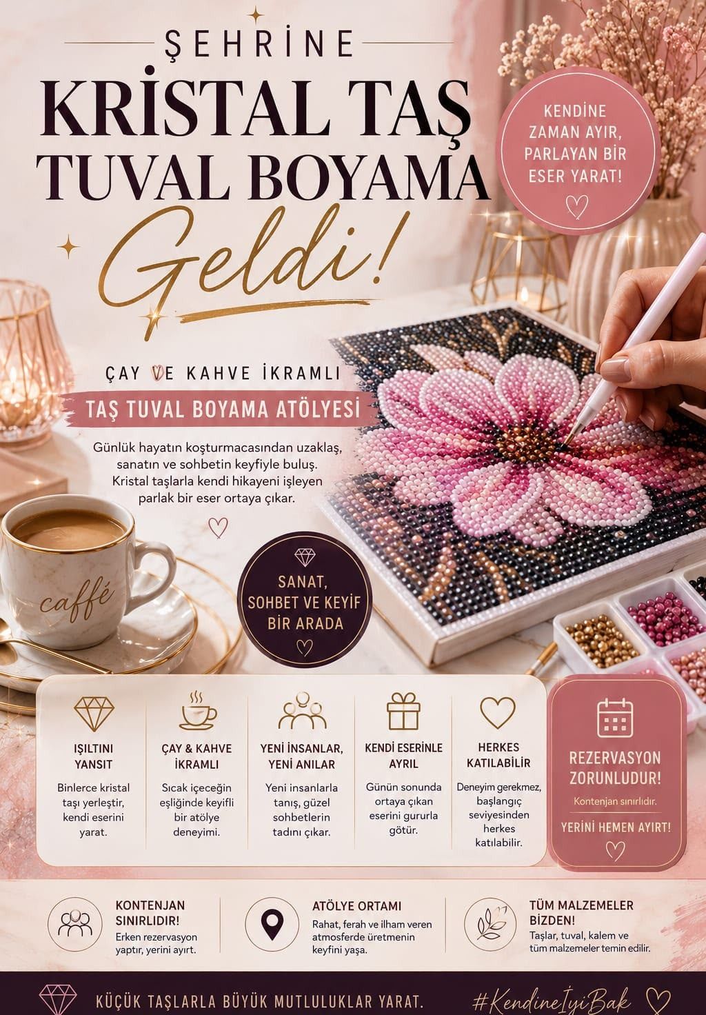 Auroray Art İle Taş Tuval Boyama