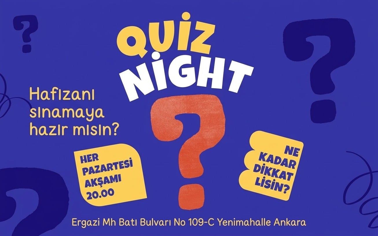Bergüzar Sahne Quiz Night Takvimi