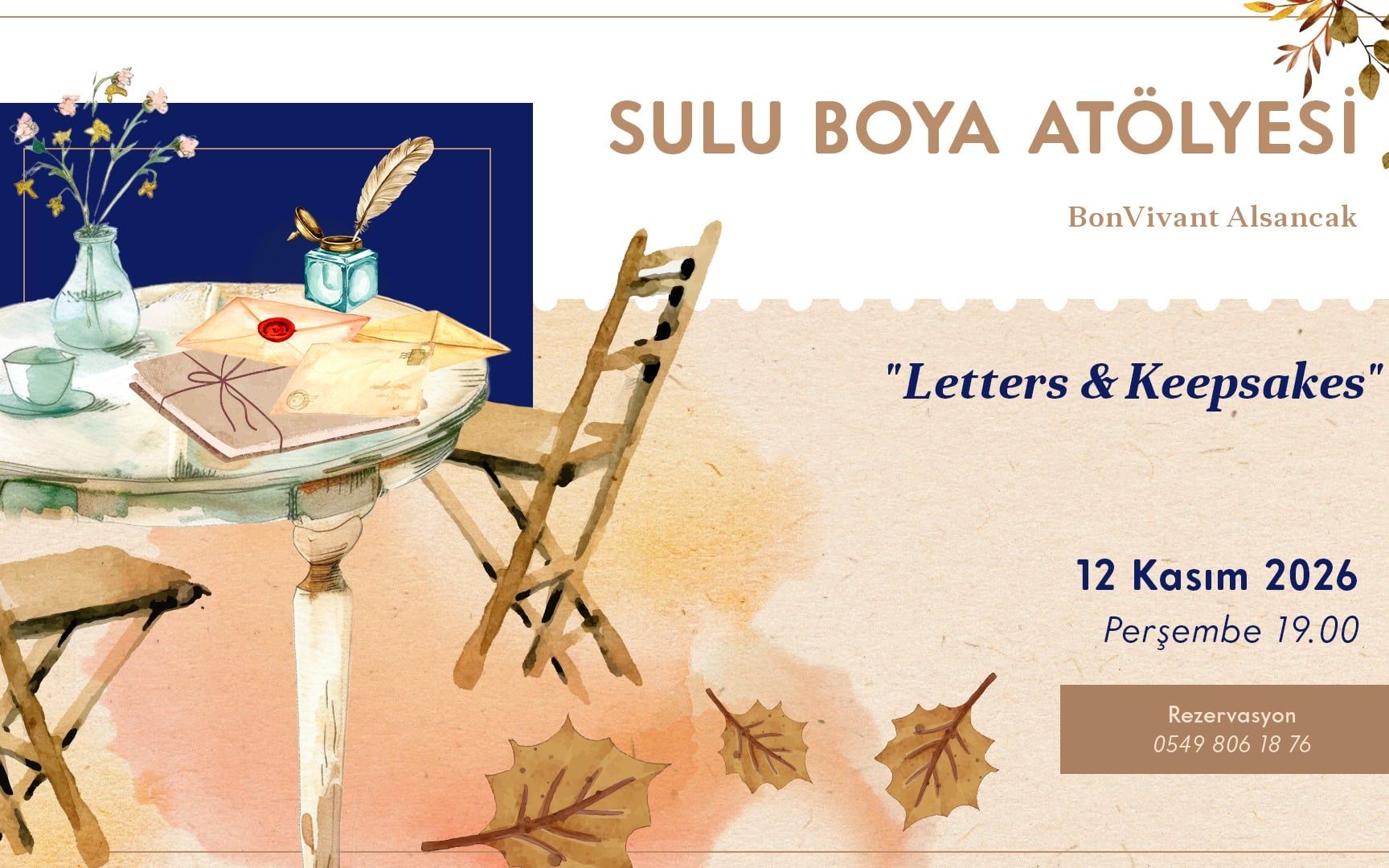 BonVivant Suluboya Atölyesi: Letters & Keepsakes