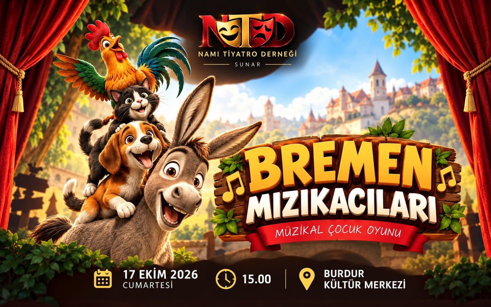 Bremen Mızıkacıları Müzikal Çocuk Oyunu