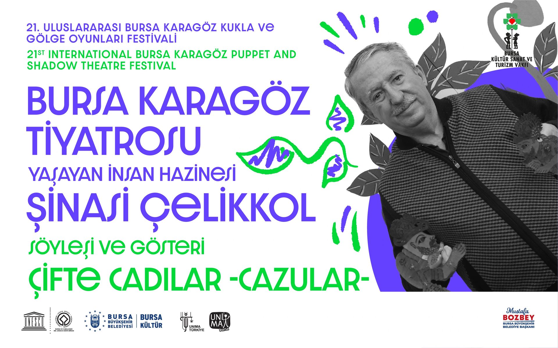 Bursa Karagöz Tiyatrosu Yaşayan İnsan Hazinesi Şinasi Çelikkol İle Söyleşi Ve Gösteri