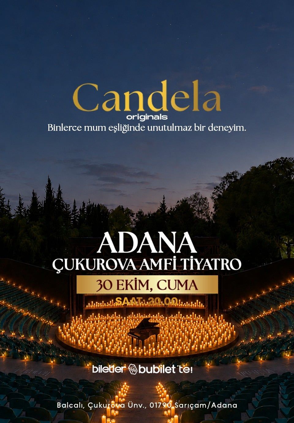 Candela Concert : Adana Çukurova Üniversitesi Açıkhava Tiyatrosu
