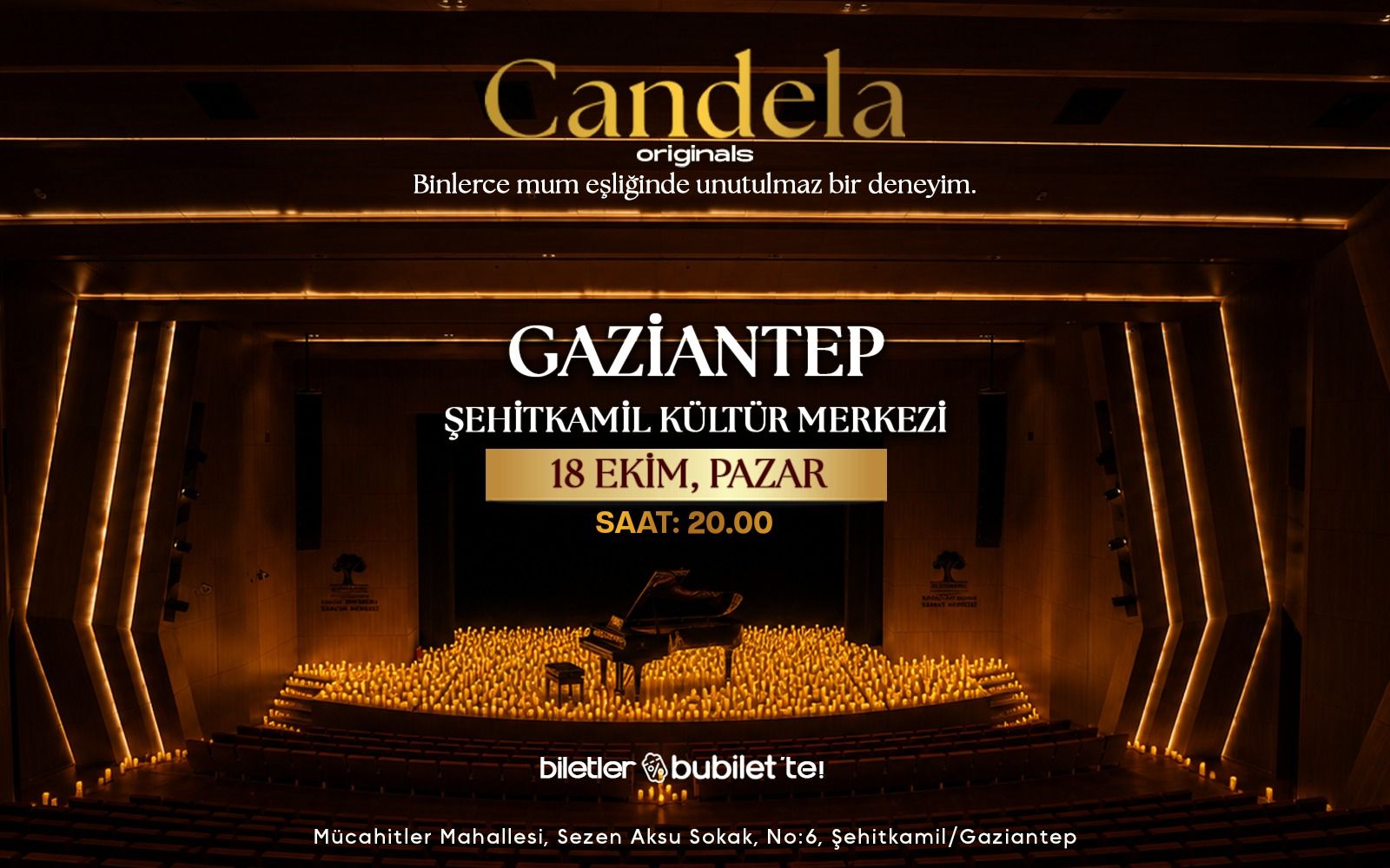 Candela Concert: Gaziantep Şehitkamil Kültür Merkezi