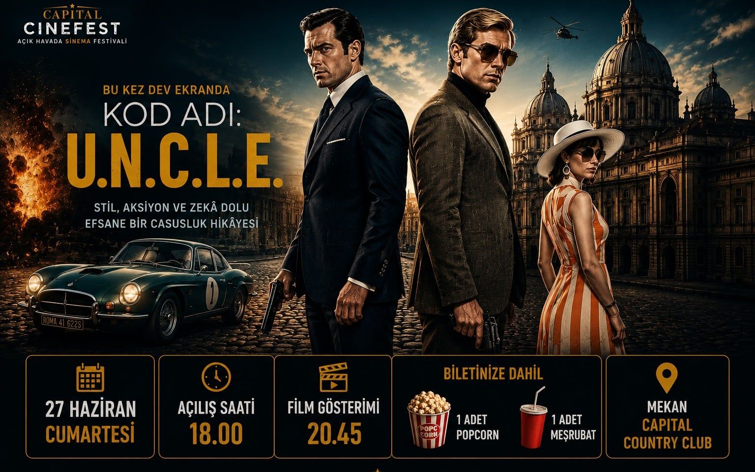 Capital Cinefest Açık Havada Sinema Festivali – Kod Adı: U.N.C.L.E.