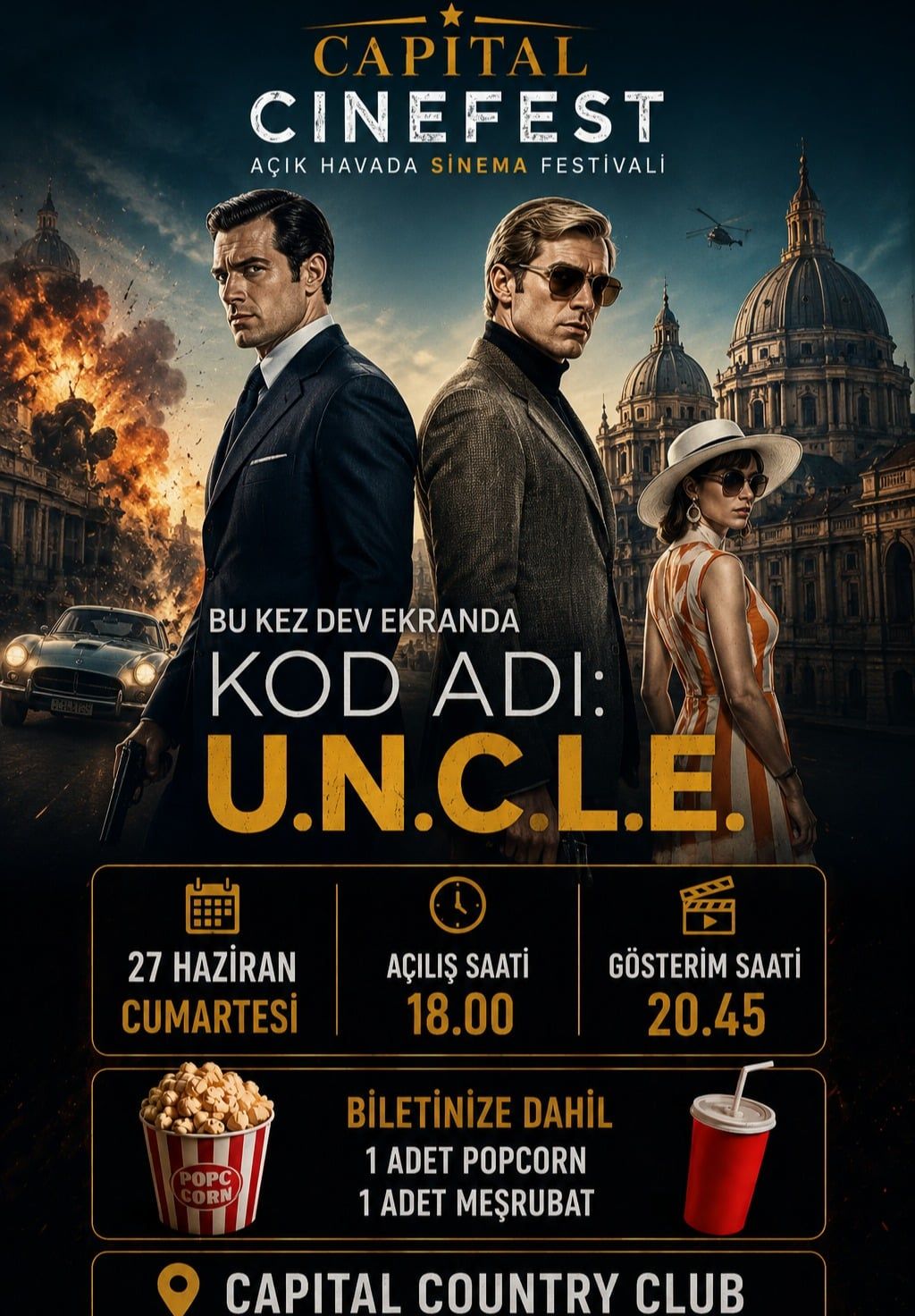 Capital Cinefest Açık Havada Sinema Festivali – Kod Adı: U.N.C.L.E.