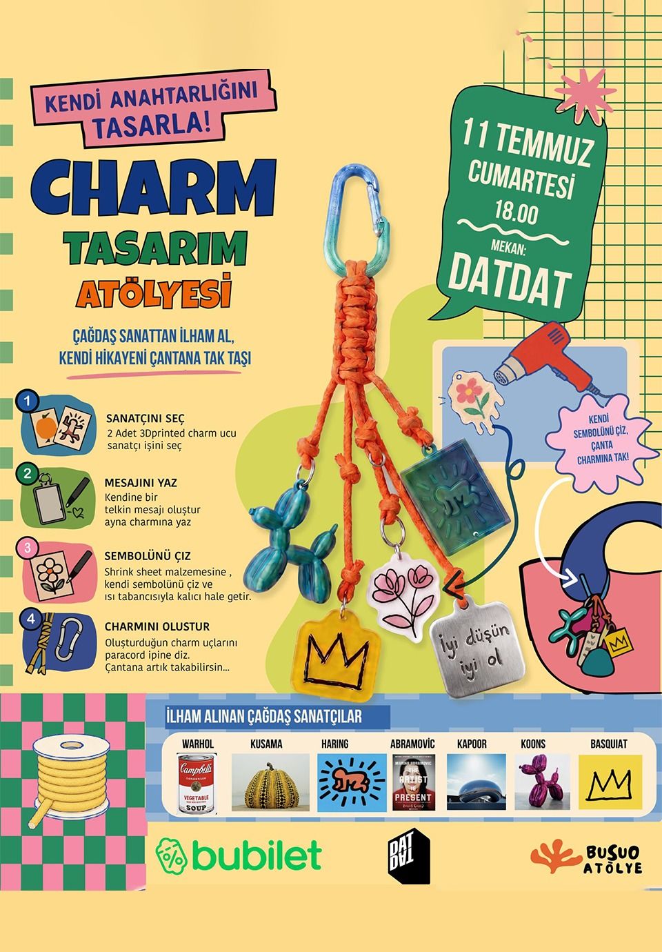 Charm Tasarım Atölyesi - Kendi Anahtarlığını Tasarla